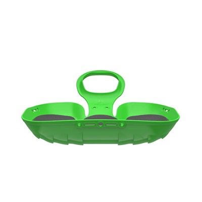 Санки-ледянки с мягкой сидушкой «Вираж», зелёные, 39×37 см
