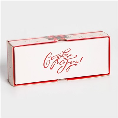 Коробка под 3 конфеты, «С Новым годом!», 13×5×3.3 см, кондитерская упаковка