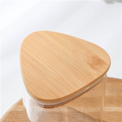 Банка стеклянная для сыпучих продуктов «Эко. Треугольник», 650 мл, 10×13 см