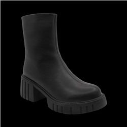 Ботинки из натуральной кожи на меху РМ-085-1 черные