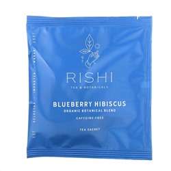 Rishi Tea, органический чай с растительной смесью, гибискус и черника, без кофеина, 15 пакетиков, 48 г (1,69 унции)