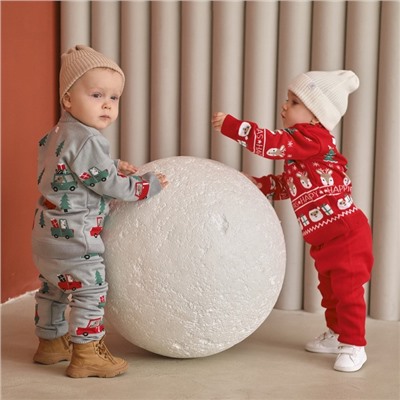 Костюм детский (джемпер, штаны) вязаный «Крошка Я» Xmas, рост 86-92 см