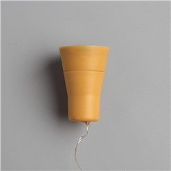 Гирлянда «Нить», 2 м, уличная, роса с пробкой, IP44, серебристая нить, 20 LED, солнечная батарея, свечение тёплое белое