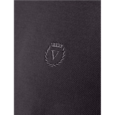 Футболка с V-вырезом из премиального хлопка с эластаном