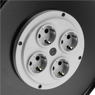 Удлинитель на катушке 50 м, 16 А, 250 В, IP20, ПВС 3×2.5, каркас металл