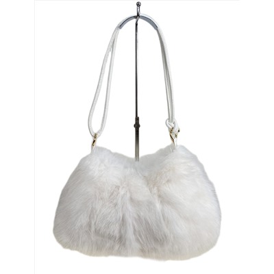 Женская сумка из искусственного меха, цвет белый