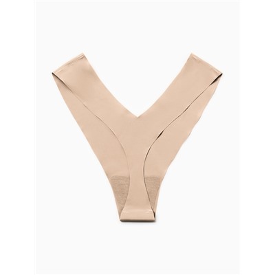 Трусы бесшовные стринги KAFTAN, светло-бежевые, размер 48-50