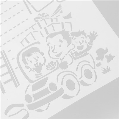 Трафарет «Талантливые детки», со строчками, набор 8 шт., 27×38.3 см