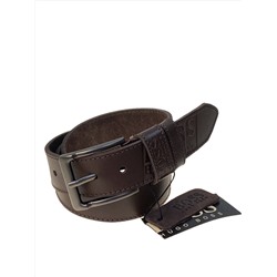 Ремень мужской из натуральной кожи, цвет шоколад