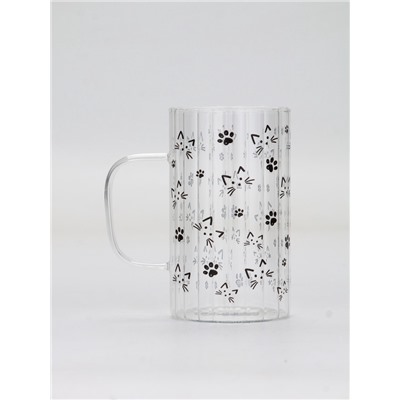 Кружка стеклянная «Кот», 350 мл