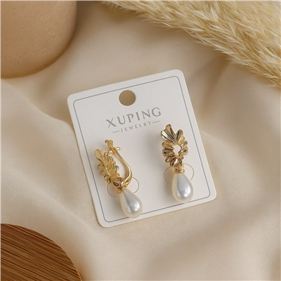 Серьги коллекция "Xuping" покрытие позолота, вставка: искусственный жемчуг, арт.004.048