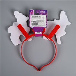 Ободок светодиодный «Олени» 18×16×3 см, 2 LED, батарейки AG10×3 (в комплекте), мерцание, свечение мульти