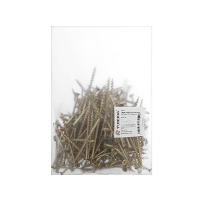 Саморез 4.2×76 мм ТУНДРА PREMIUM, потай, крупная резьба, шлиц PH, желтый цинк, 1 кг