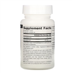 Source Naturals, Альфа-липоевая кислота, 100 мг, 120 таблеток