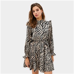 Платье мини женское c крылышками MIST, размер 48, бежевое