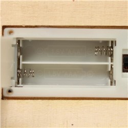 Декор с подсветкой «Ёлочки и олень с колокольчиком», 13.5×5×22 см, зелёный