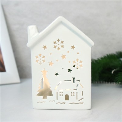 Аромалампа Домик 12 см / 935 /уп 96/новогодняя