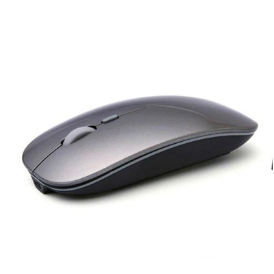 Отличная мышка с Двумя типами подключения Bluetooth + беспроводная с USB,2, подсветка, шикарный глянцевый серый