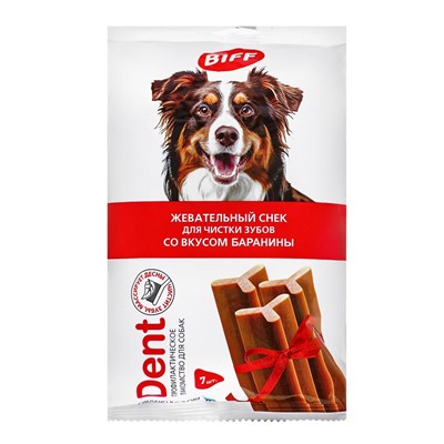 Жевательный снек Biff DENT со вкусом баранины для собак крупных пород, 270 г