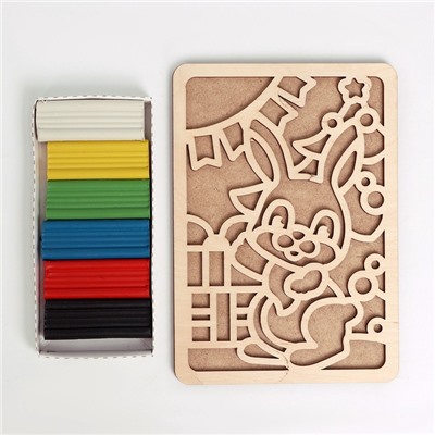 Пластилиновые картинки «Новый год! Зайка»