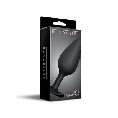Черная анальная пробка Butt plug №04 - 10 см.