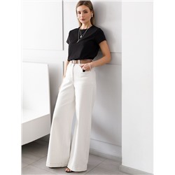 Футболка из облегченного хлопкового полотна с эластаном