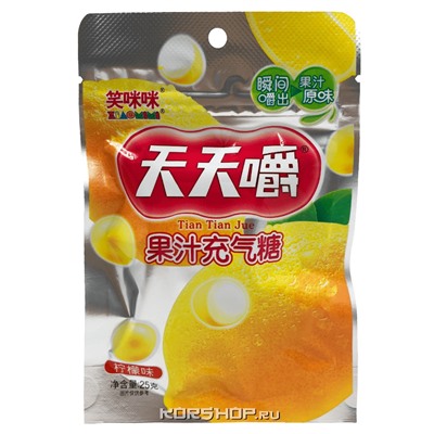 Конфеты со вкусом лимона Tian Tian Jue, Китай, 22 г