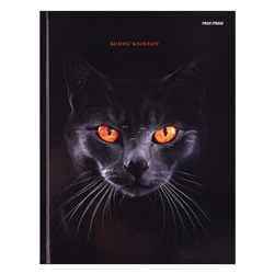 Бизнес-блокнот 80л. "Черная кошка - 2" А5 (пер.7БЦ, глянц.ламинир., цвет.мелов.обл.)