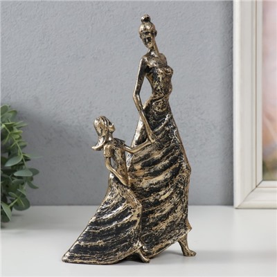 Фигурка полистоун «Мама и дочка», под бронзу