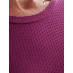 Джемпер из трикотажа в широкий рубчик