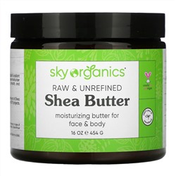 Sky Organics, масло ши, необработанное и нерафинированное, 454 г (16 жидк. унций)