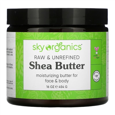 Sky Organics, масло ши, необработанное и нерафинированное, 454 г (16 жидк. унций)