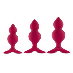 Набор из трех розовых анальный пробок Bibi Twin Butt Plug Set