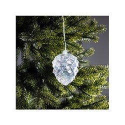 Ёлочная игрушка светодиодная «Шишка», 10×8 см, 5 LED, от батареек ААх2, свечение тёплое белое