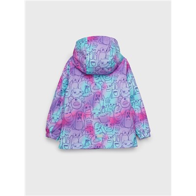 Куртка текстильная с полиуретановым покрытием для девочек (ветровка)