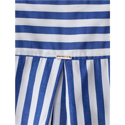 Блузка свободного силуэта с золотистыми пуговицами