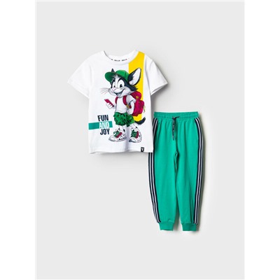 Комплект трикотажный для мальчиков: фуфайка (футболка), брюки