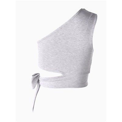 Топ с завязкой на талии женский MINAKU : Casual Collection, серый, размер 46