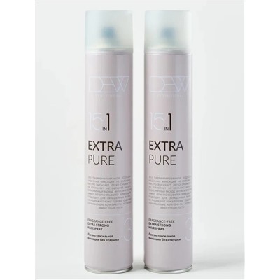 DEW Professional Лак для волос экстрасильной фиксации без отдушки / Extra Pure, 500 мл 27961
