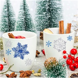 Наклейки СНЕЖИНКИ блестящие с глиттером Универсальные для творчества, Набор 9 листов 14*20 см. 3 цвета