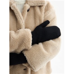 Варежки женские MINAKU «Мягкость», размер 23 см, чёрные