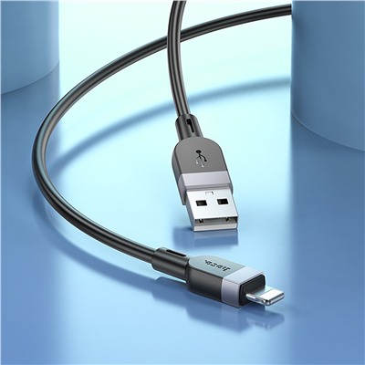 Кабель USB - Apple lightning Hoco X109 12W 200см 2,4A  (black)
