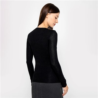 Лонгслив женский Mark Formelle, чёрный, размер 44