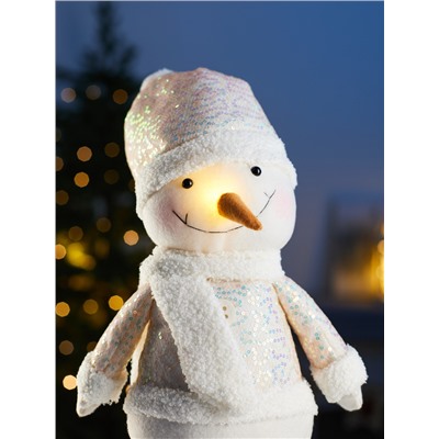 Фигура текстиль «Снеговик» 55-84 см, телескопические ножки, 1 LED, от батареек LR1130×3, свечение тёплое белое