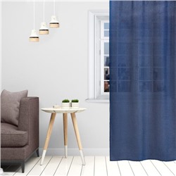 Штора портьерная «Этель. Блеск», 260×250 см, синяя