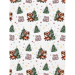 Бумага упаковочная глянцевая «Новый год 2026», лошадь, 70×100 см