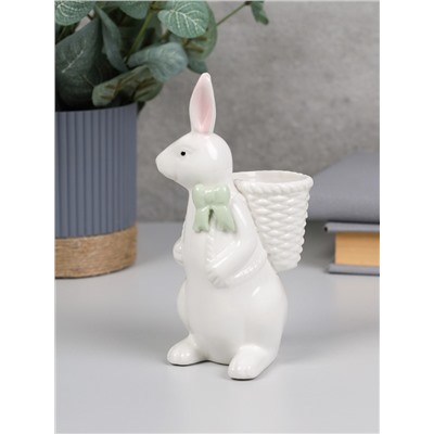 Фигурка Кролик кашпо 14 см / YZ019377 /уп 48/фарфор