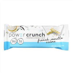 BNRG, Энергетический белковый батончик Power Crunch, французский ванильный крем, 12 батончиков, вес каждого 40 г (1,4 унции)