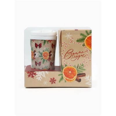 Подарочный набор новогодний «Все желания сбудутся»: горячий шоколад, маршмеллоу, термостакан