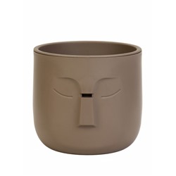 УЦЕНКА Кашпо со вставкой 0,65л d11,5см h10,5см "СТИВ", цвет фр. Серый